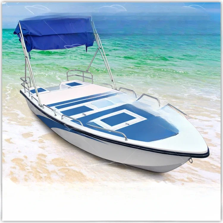 Self draining active water tank fishing boat, fiberglass fast boat, electric sea fishing boat, sub boat, small fish boat