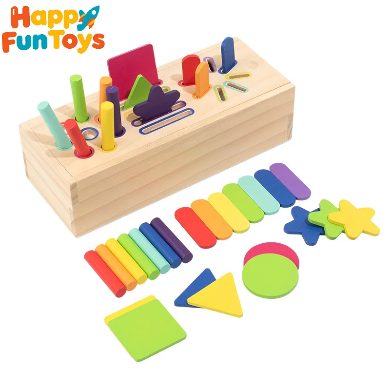 3D Shapes Geometric Solids Wooden Color Toy Sorting Toy Developmental Training Montessori Educational Game