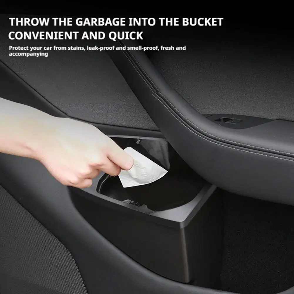 

Rear Central Control Garbage Bin Car Door Storage Box For Tesla Model Y Juniper 2021-2025 Multifunctional Garbage Can Car A N8K7