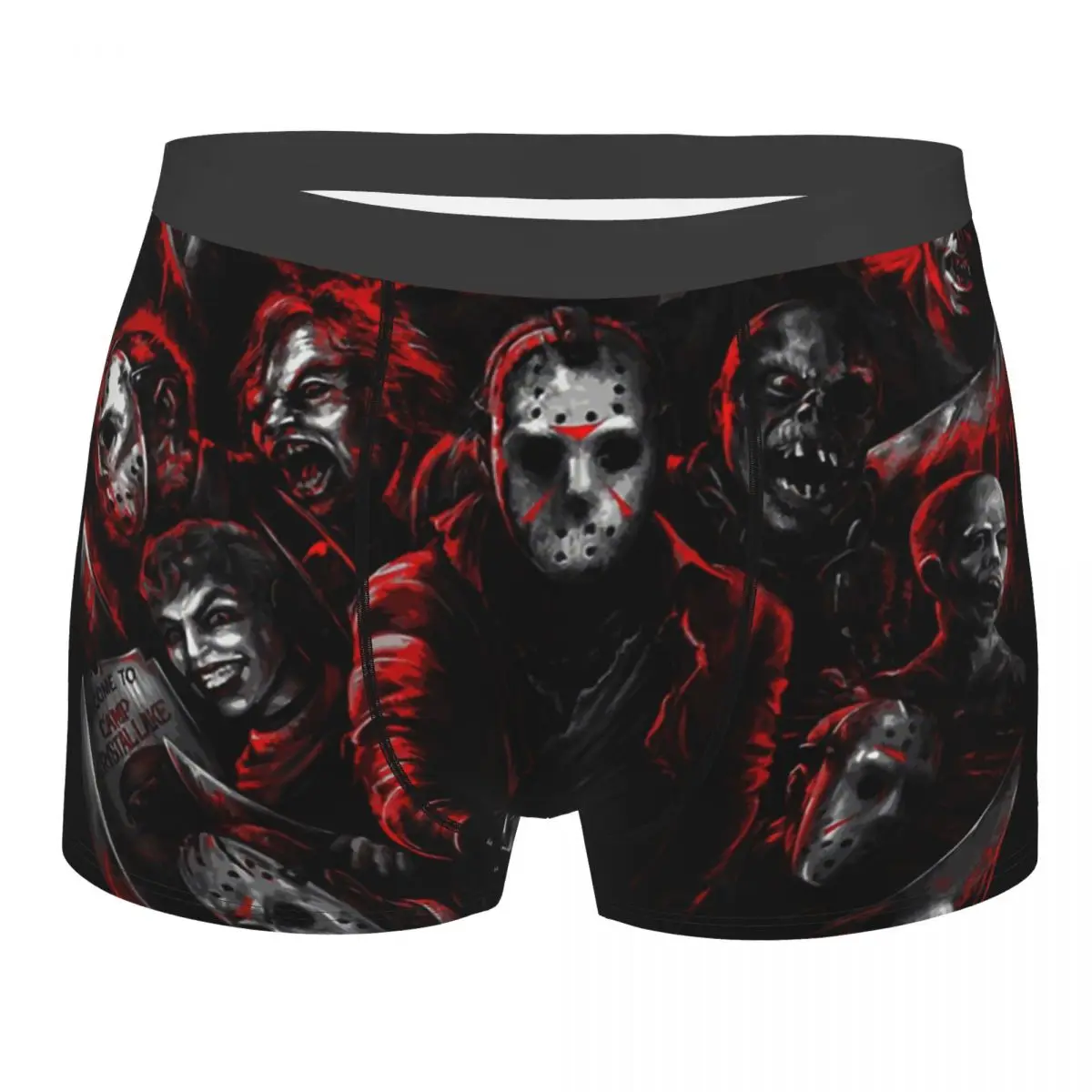 Cool Horror Movie Character Murderers Boxers Shorts Panties Male Underpants Stretch Halloween Film Briefs Underwear