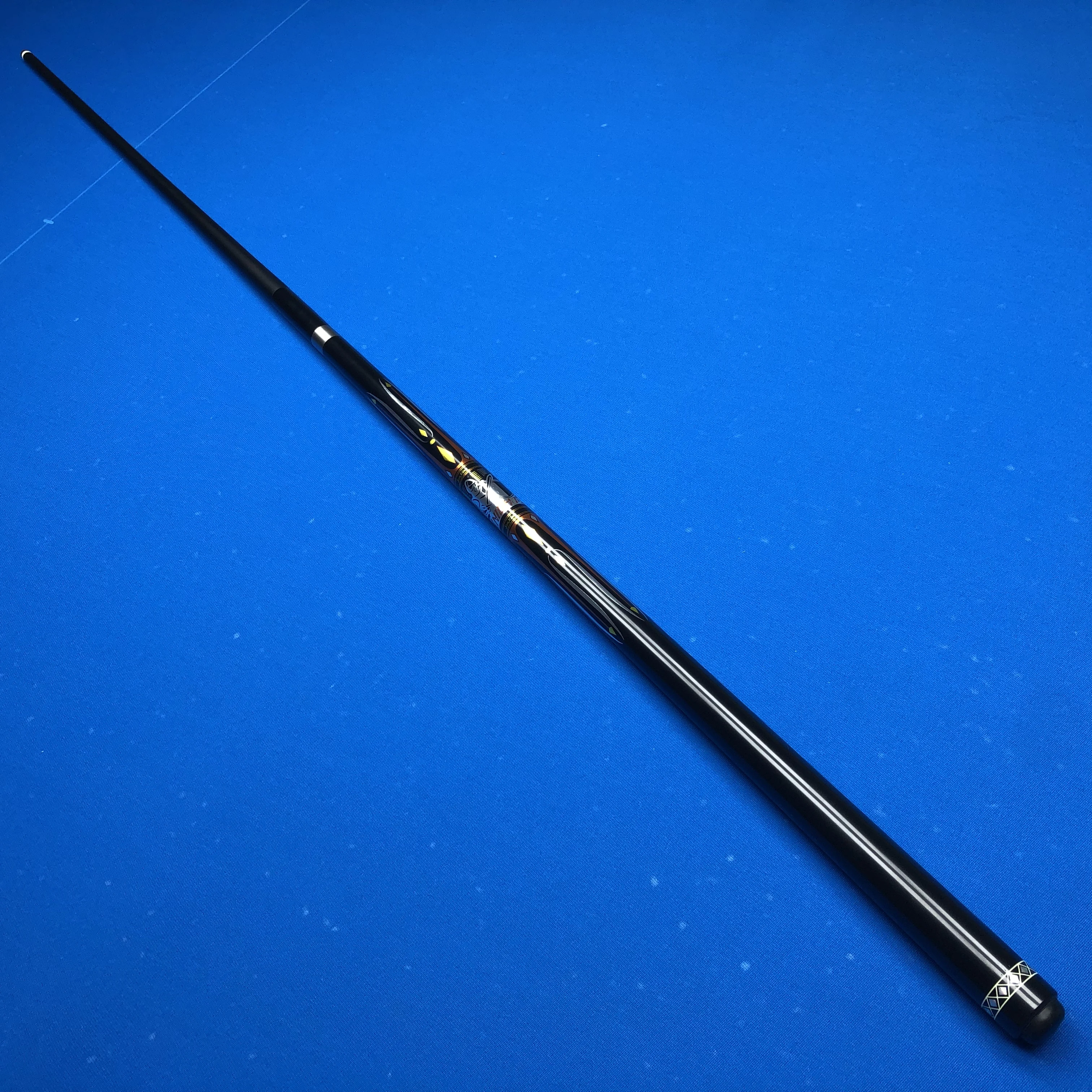 

12.7mm Multi-Layer Composite Rainbow Tip Glass Fiber Pool Cue 58-Inch 1/2 Split Stainless Quick Release Coupling Durable Stylish