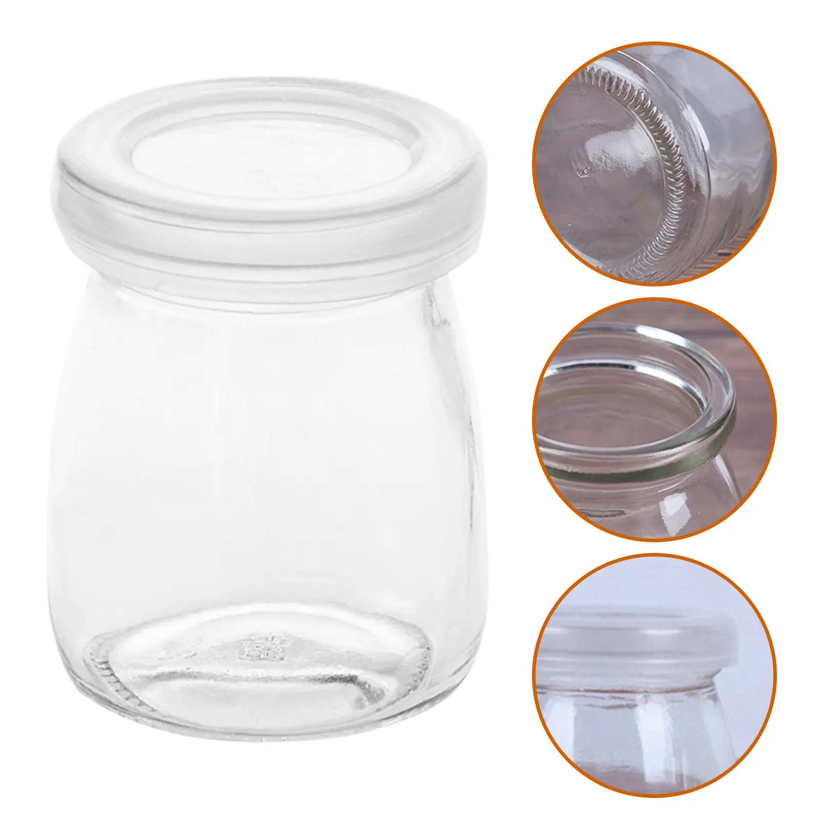 

20 стеклянных баночек для йогурта и пудинга с крышками, прозрачные стаканчики для фруктов и десертов, контейнеры-банки