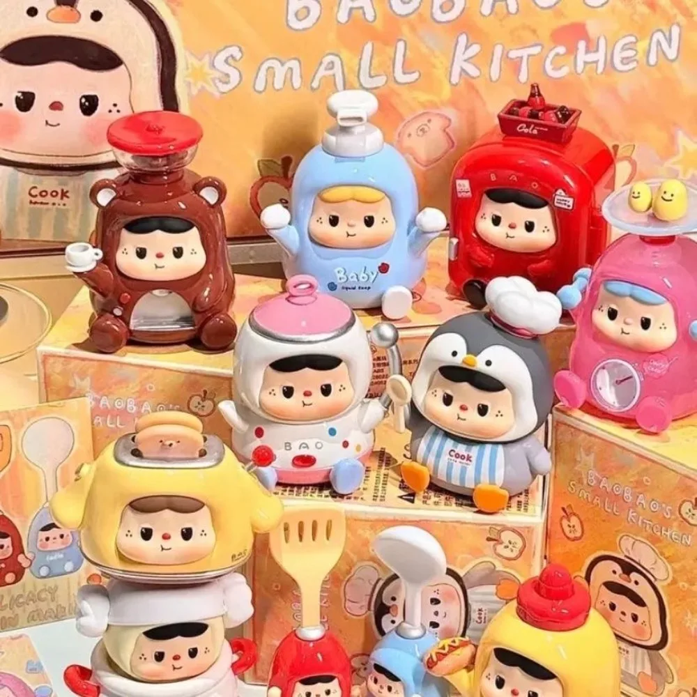 

Подлинная маленькая кухонная серия Baobao, слепая коробка, аниме-фигурка, сюрприз, загадочная коробка, орнамент, кавайный домашний декор, детский индивидуальный подарок