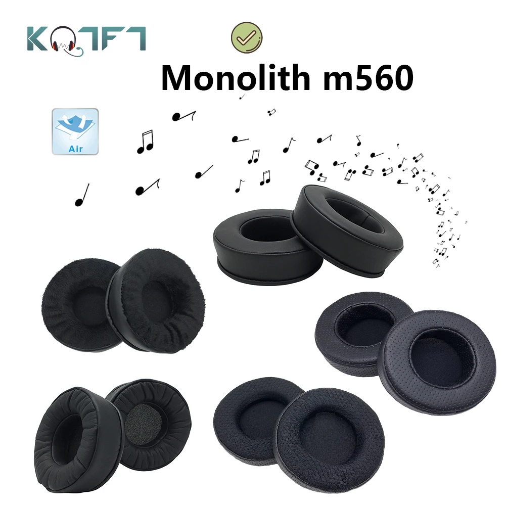 

KQTFT Protein skin Velvet Replacement EarPads for Monolith m560 Headphones Ear Pads Parts Earmuff Cover Cushion Cups