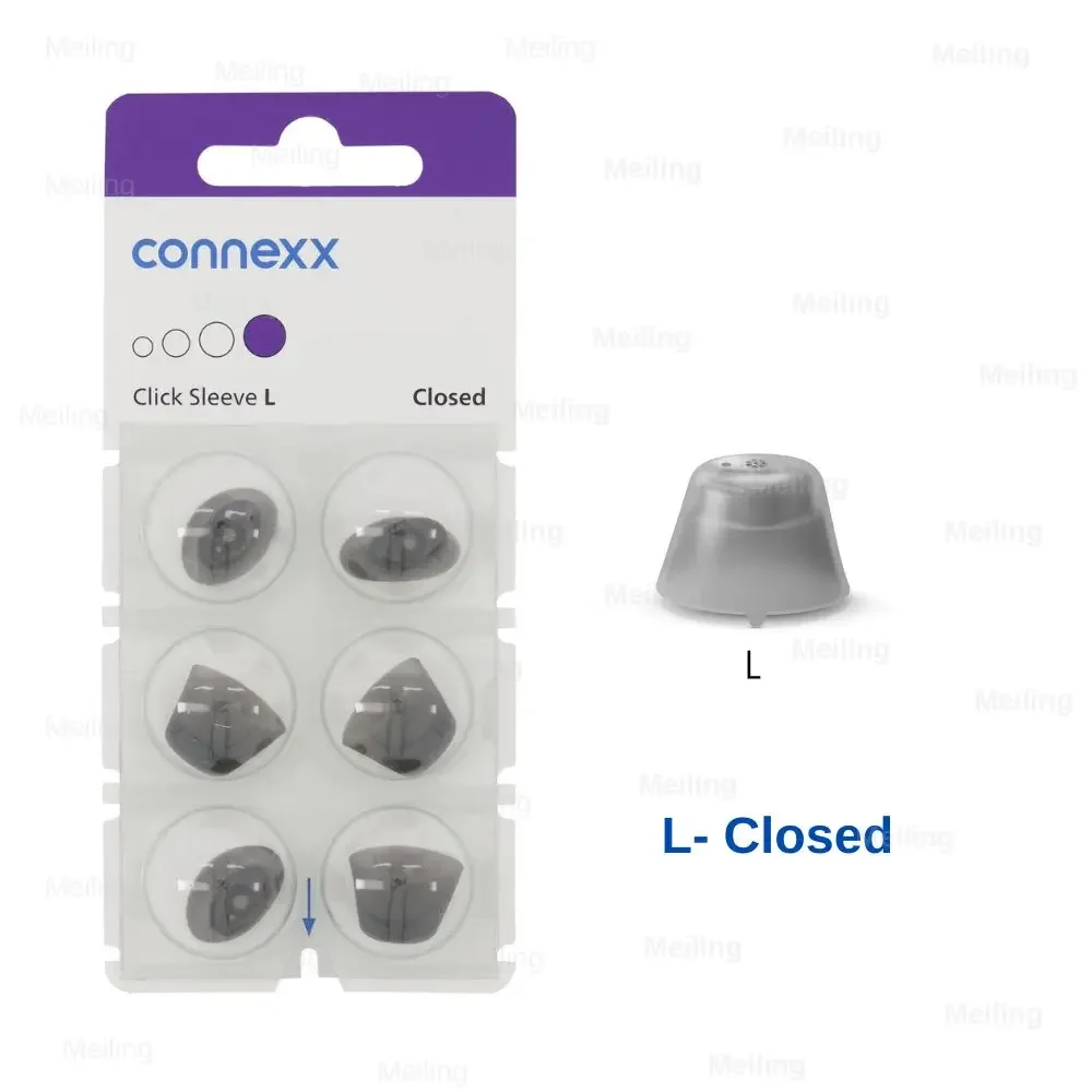 Signia/Rexton Vibe Hearing Aid Accessory Kit | Open Domes + Connexx Click Sleeves + Closed Ear Tips (Fits CIC/ITC/ITE)