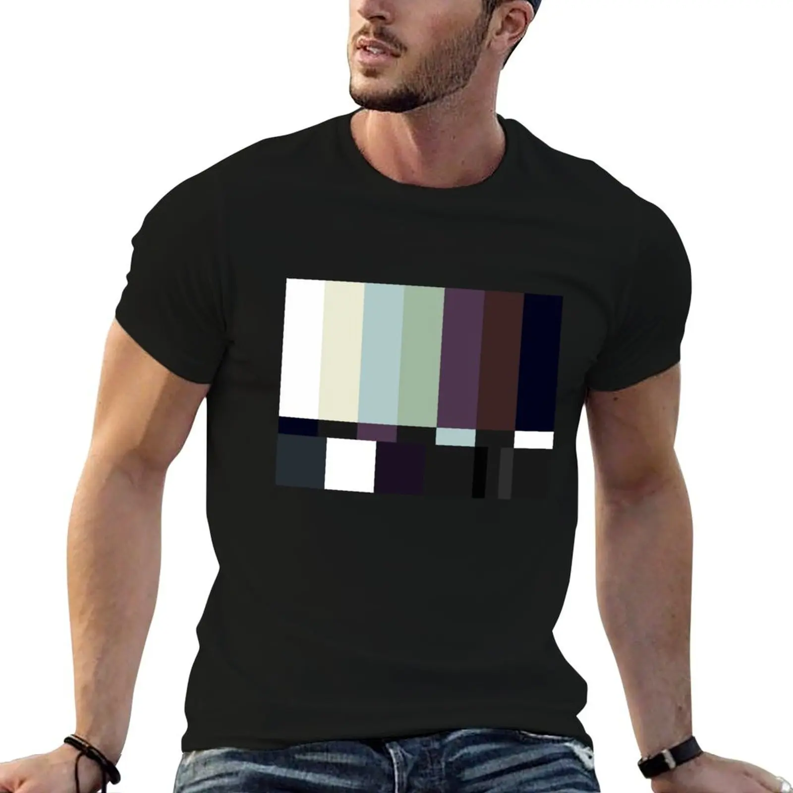 TV Test Card T-Shirt quick-drying for a boy summer top big and tall t shirts for men