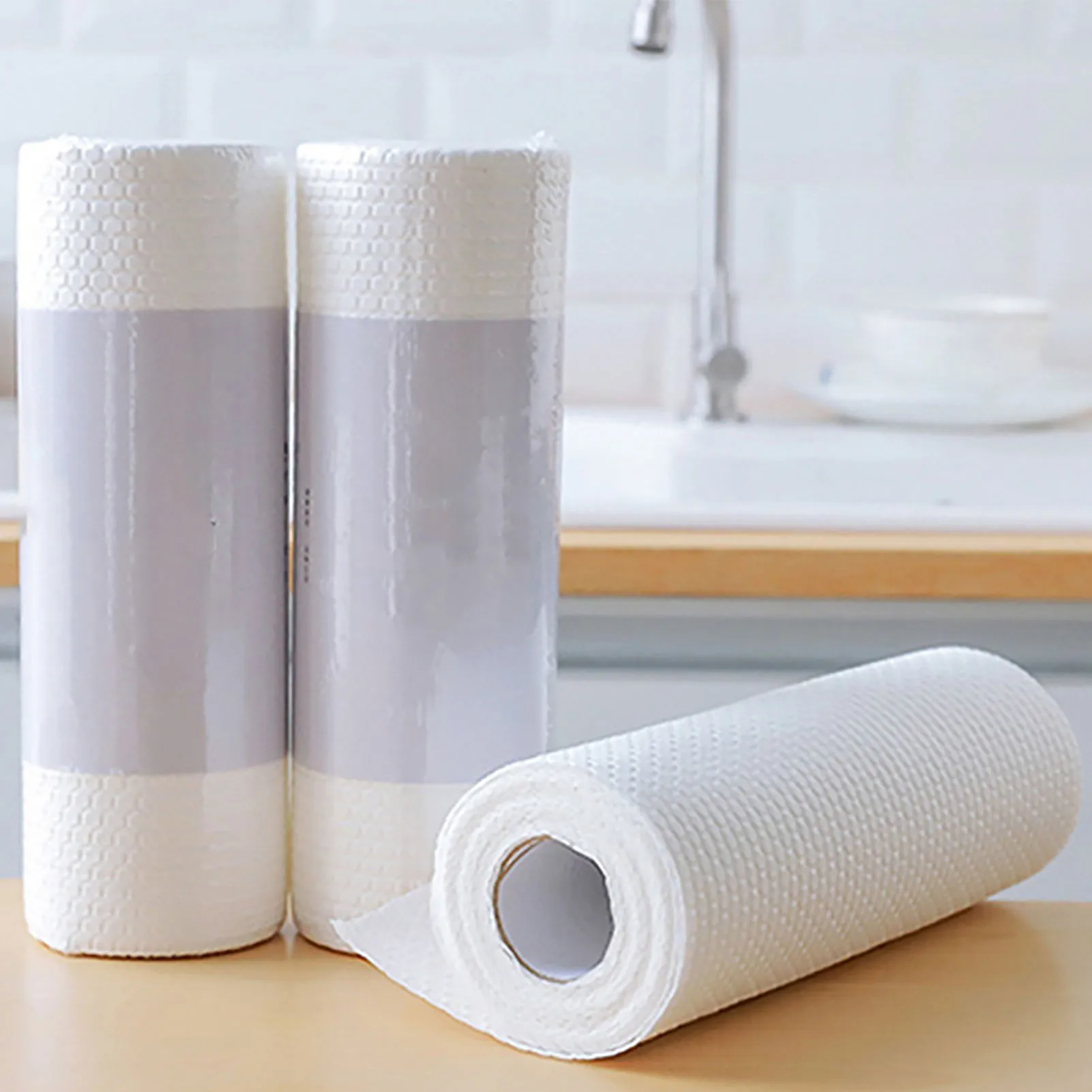 1 Roll 50 Sheets Thick and Durable Disposable Cleansing Cloth Remove Stubborn Stains Dish Paper Towels For Kitchen