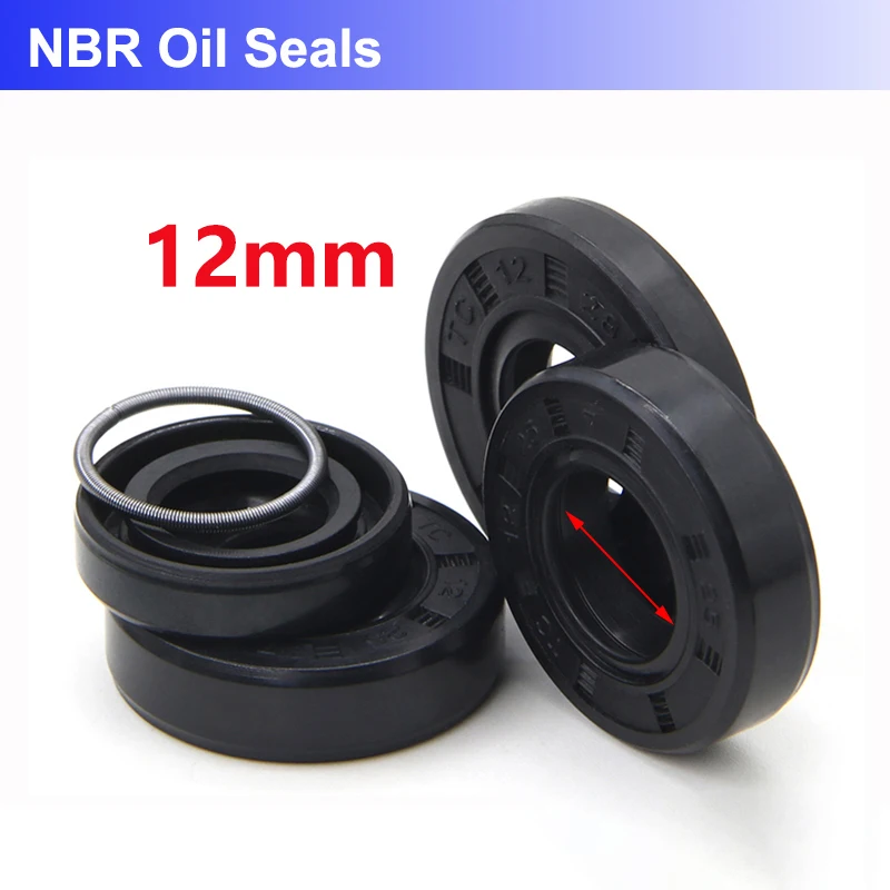 

2/5/10pcs ID 12mm NBR Oil Seals TC-12*19/20/21/22/23/24/25/26/28/30/32/35*5/6/7/8/10 Nitrile Rubber Shaft Double Lip Gasket