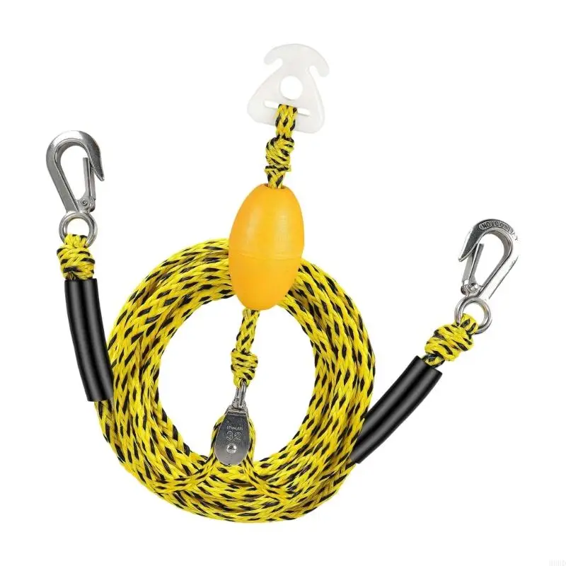 17FT Heavy Duty Doppel Haken Zugseil Zugband Abschleppseil Abschleppschnur mit Schaumstoffen Schwimmer für Wassersport und 69HD – Detail 3