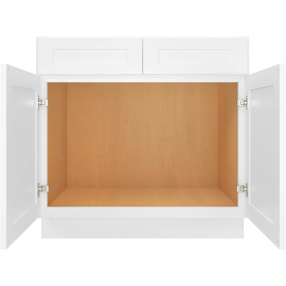 "24x36x34.5" Unassembled Sink Base Cabinet - Large Capacity Single Sink Storage Unit, Ready to Build"
