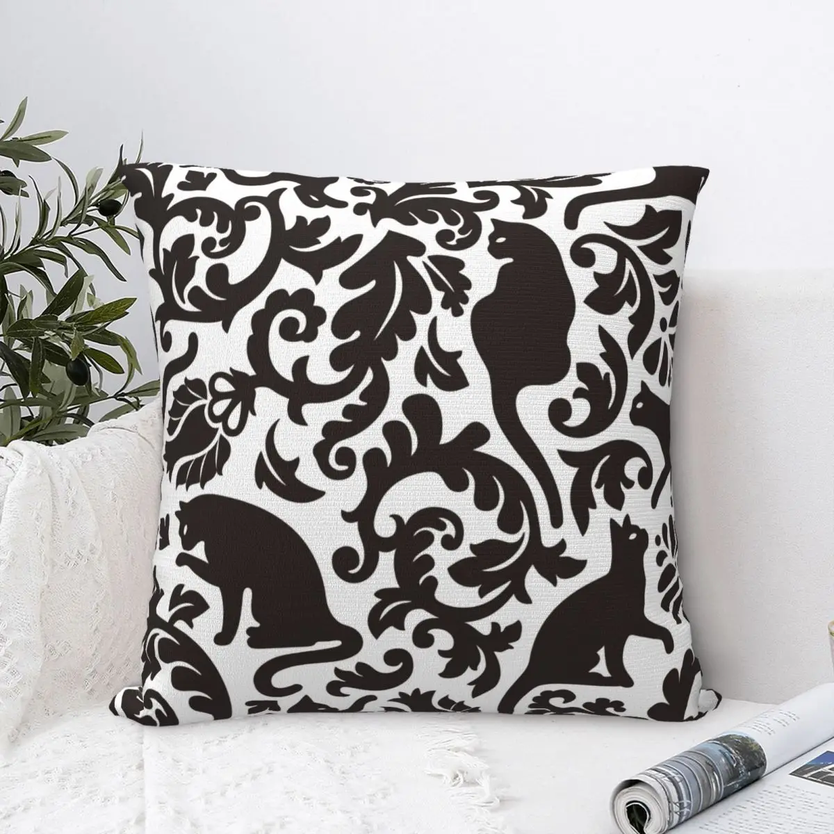 

Cat Animal Pillowcase Printing Fabric Cushion Cover Decorations Throw Pillow Case Cover Sofa Zippered 45X45cm