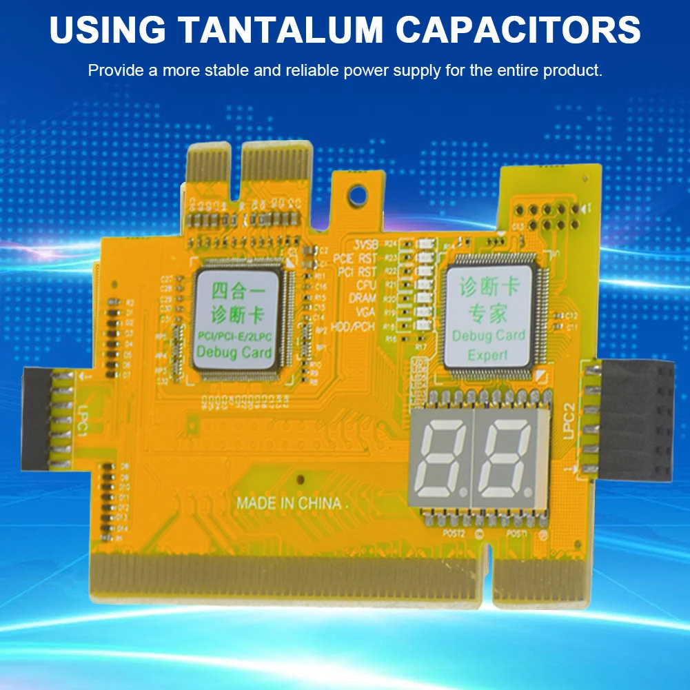 Imagem -03 - Cartão de Diagnóstico Tl460s Plus Suporta Pci Pci-e Mini Pci-e Lpc Desktop Diagnostic Card Facilmente Usado para Computador Motherboard em 1