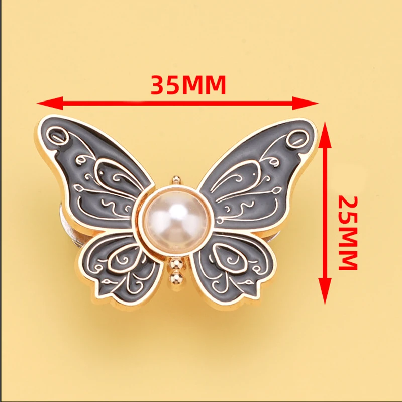 1Pair Adjustable Butterfly Waist Button for Tighting Waistline of Pants Jeans Skirts Waist Reduce Buckles No Sewing Required
