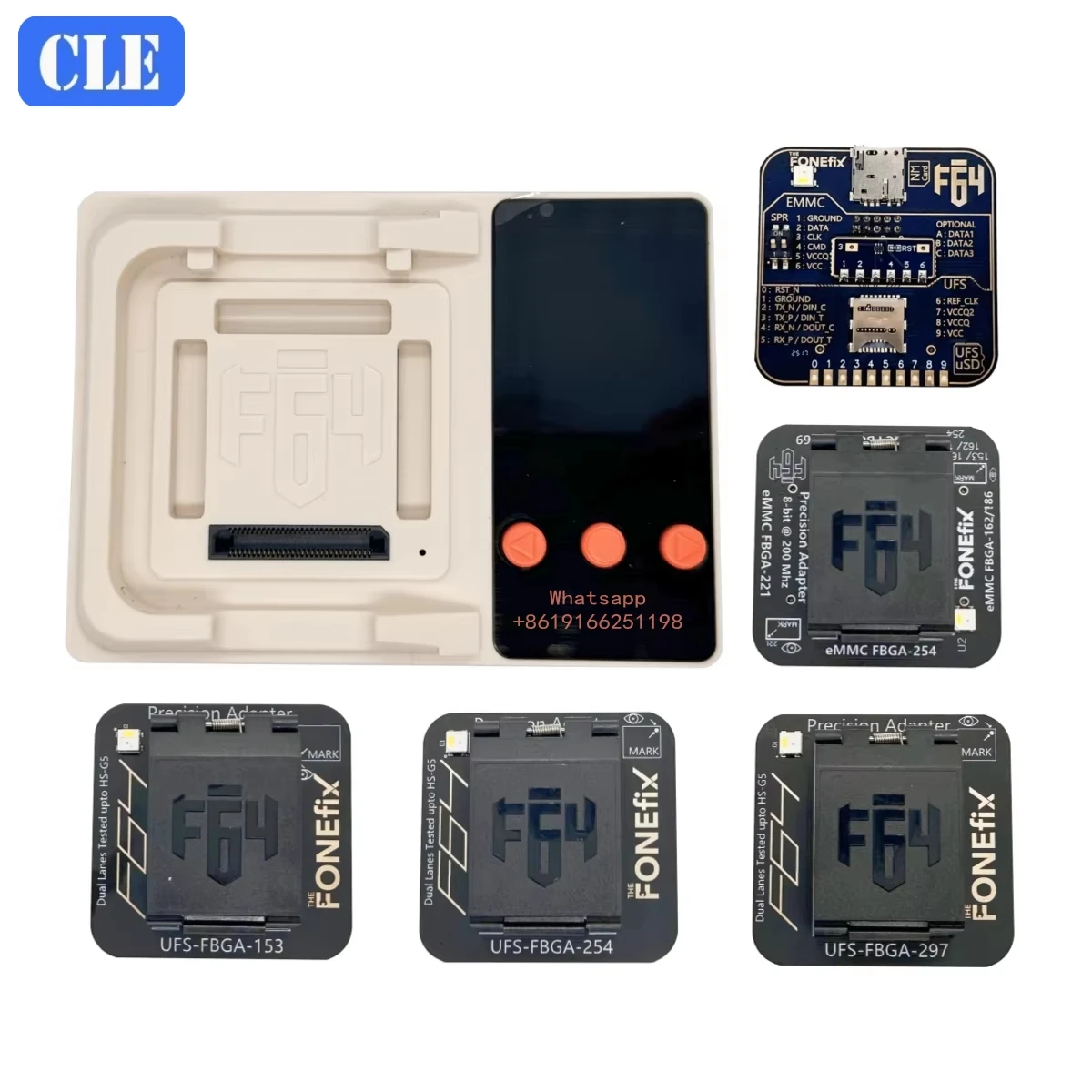2025 NIEUWE F64 ULTRA FLASH 64 LITE + eMMC 4in1 + UFS 153 + UFS 254 + UFS 297 F64 Box Jtag Flash64 voor Z3X Gemakkelijk JTAG Plus Box