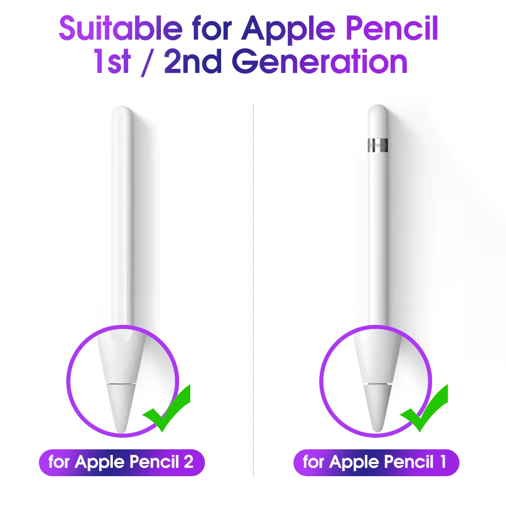 FONKEN 1/4PCS Pencil Tips per Apple Pencil 1a/2a generazione punta di ricambio per Ipad Pen Nibs Tablet Touch Pen accessori