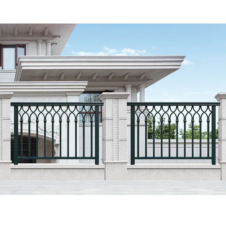 High-end modern trend aluminum alloy guardrail balcony protective railing villa aluminum art fence fence wall outdoor fence