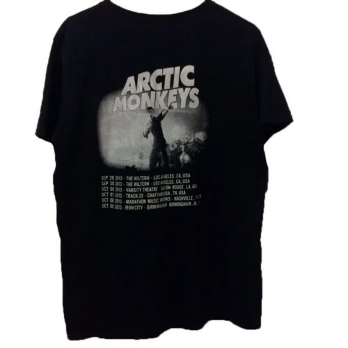 Vintage Arctic Monkeys Tour Merch Cotton Black All Size T-Shirt Unisex