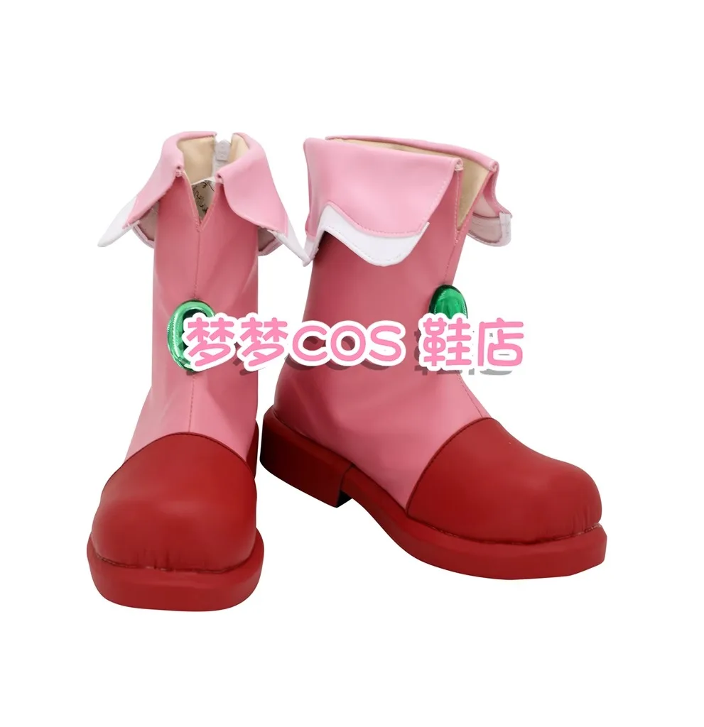 ふしぎ星の双子姫 ギュ コスプレ靴 コスチュームシューズ 手作りフェイクレザーシューズ