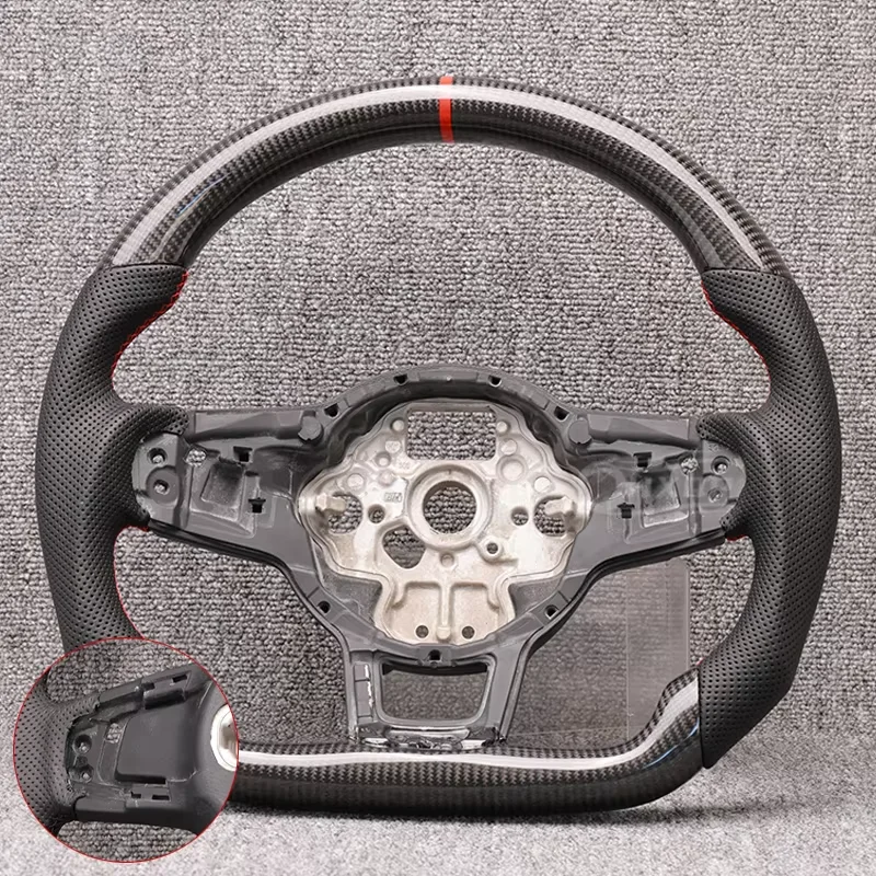 Koolstofvezel Stuurwiel Leer Alcantara Voor Volkswagen Golf 7 7.5 GTI GTD GTE R 2013-2020 Polo GTI Tiguan passat DSG