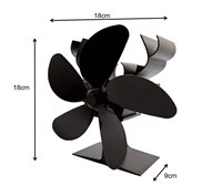 5-Blade Heat Powered Fireplace Fan For Wood Burning Stove Fireplaces Fan And Portable Outdoor Heater