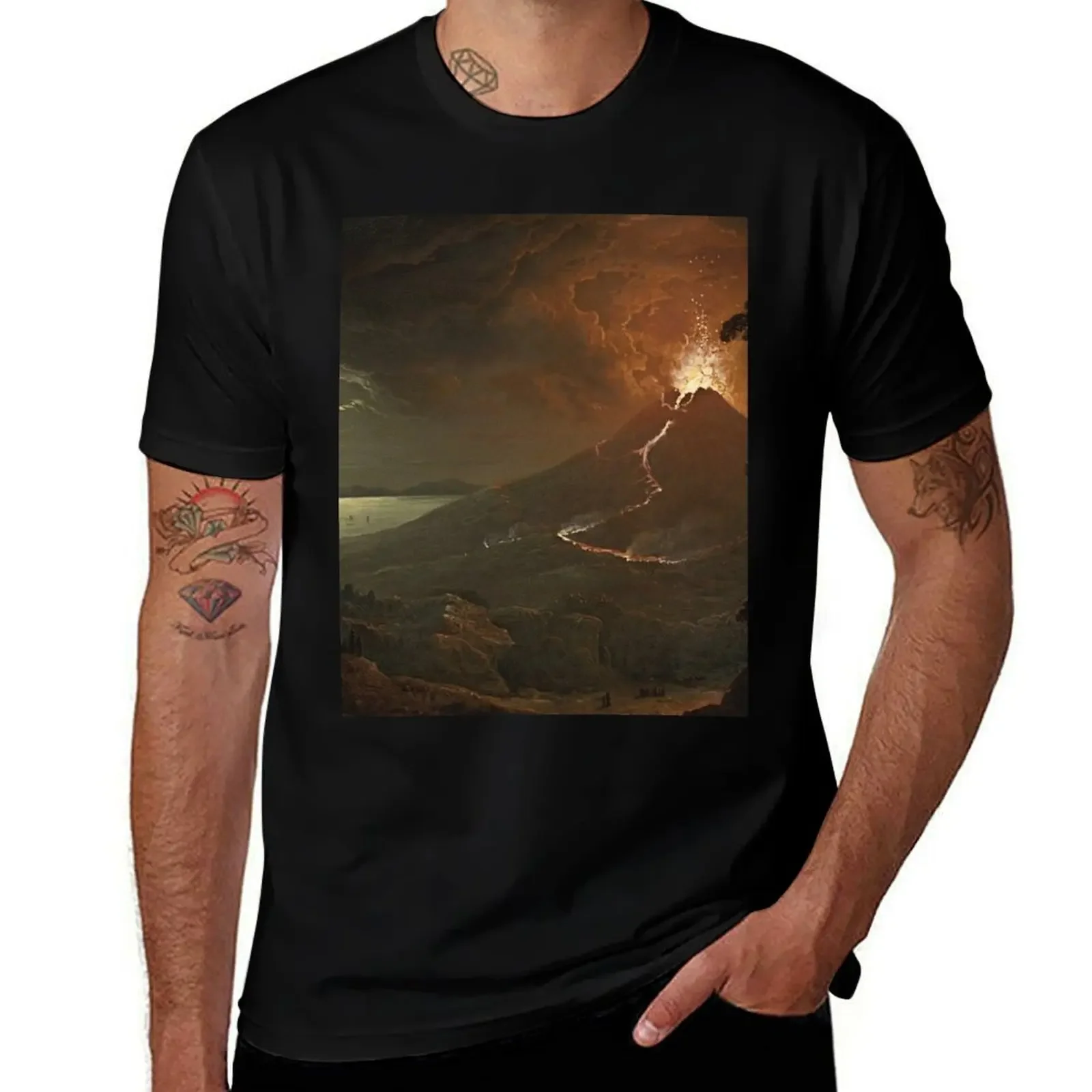 The Eruption of Vesuvius, by Sebastian Pether T-Shirt graphic t shirt vintage custom shirt t shirt for men