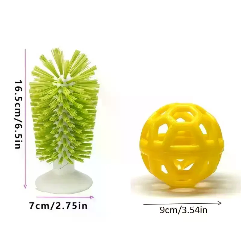 Turtle Brush Scrubber Sucker Shell Cleaning Tank Decorations Feeding Ball Aquarium Ornaments view 5