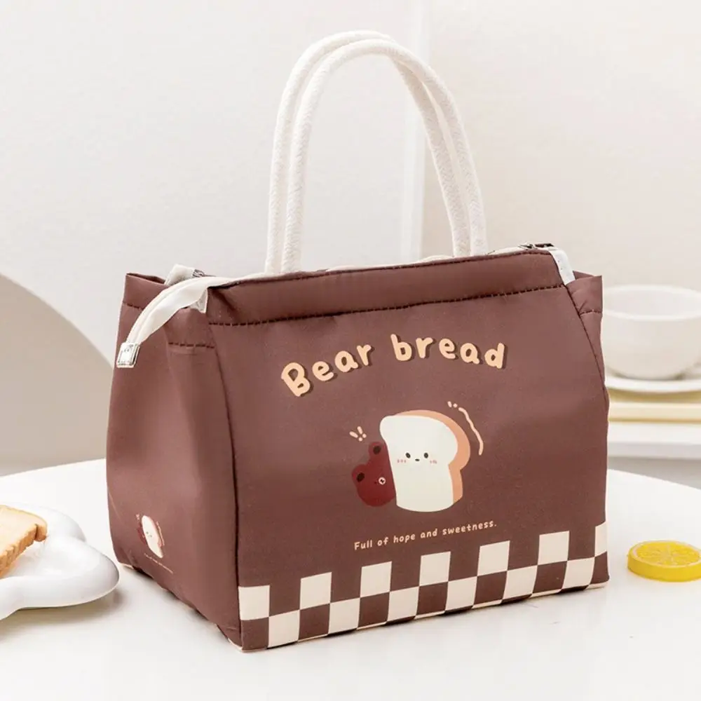 Kawaii Portable Thermal Lunch Bags Large Multi-Purpose Lunch Box Tote Bag Cartoon Food Storage Bags Women Girl