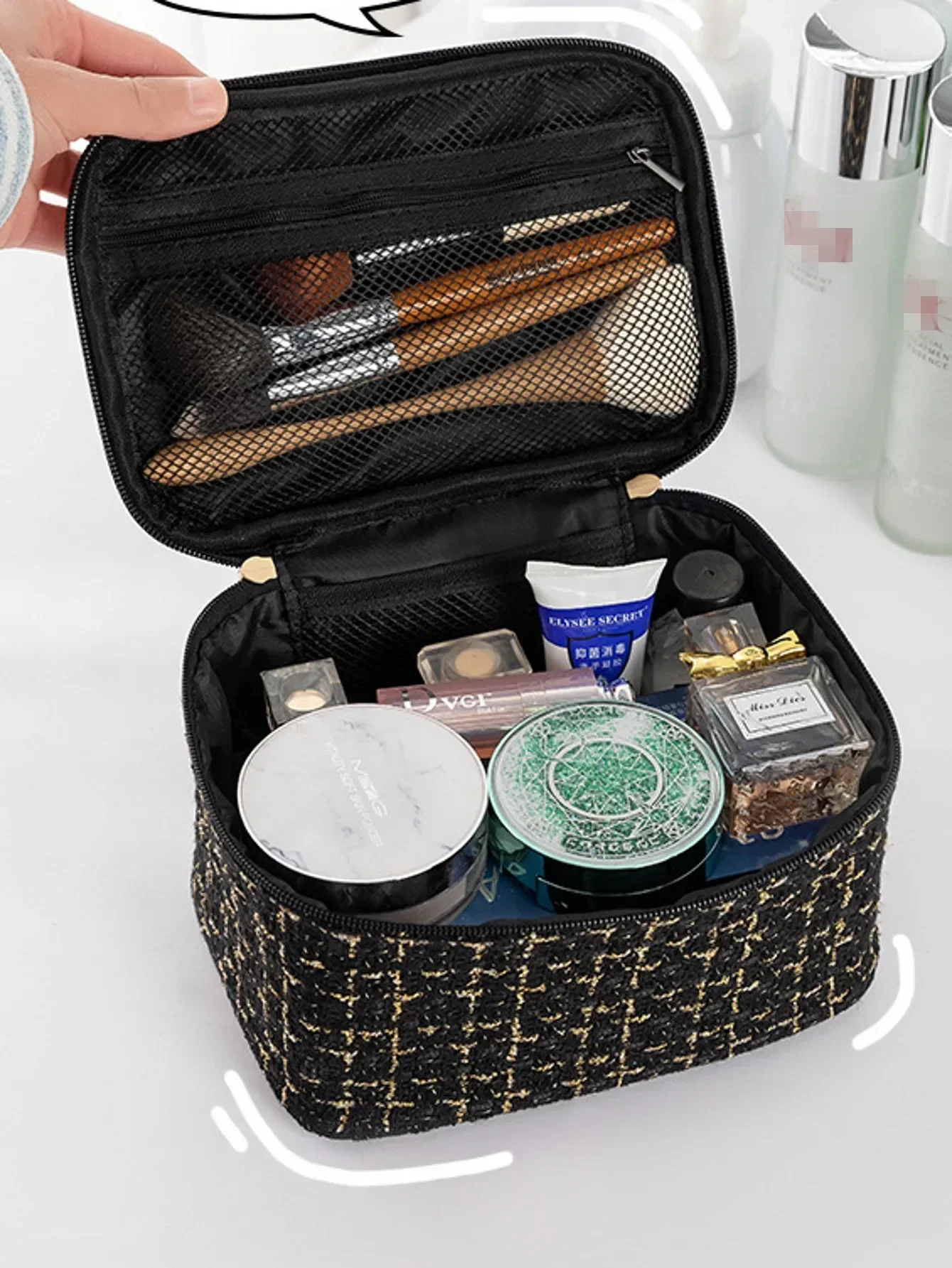 VL017 Makeup Bag Travel Organizer Cosmetic Cases Beauty Toiletry Wash Storage Pouch Bags Outdoor  Box