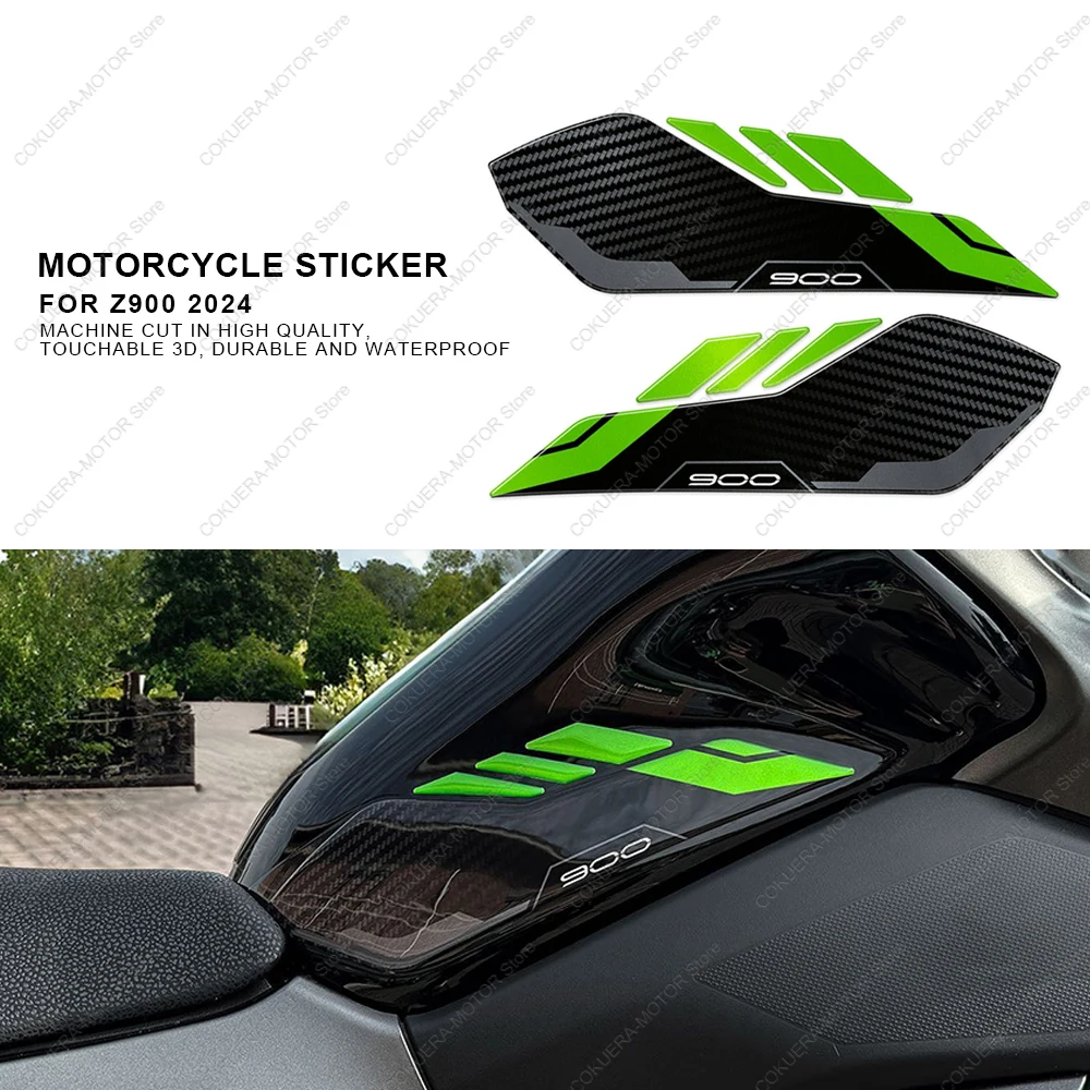 

Side fuel tank sticker For Kawasaki Z900 Z 900 2023 2024 Set of stickers Motorcycle Accessories 3D Epoxy Resin Stickers