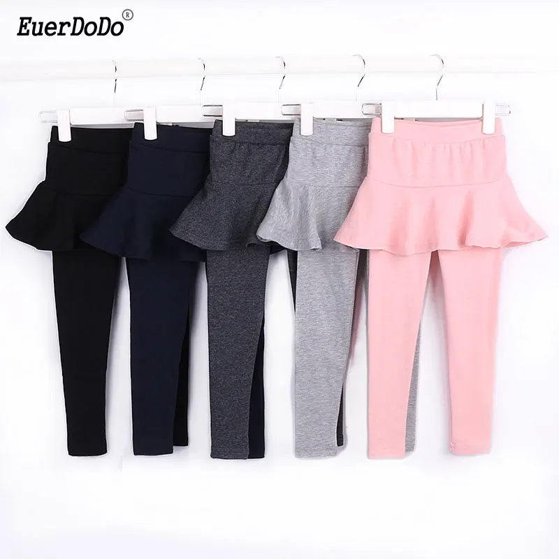 Children Skirt Leggings Spring Autumn Leggings For Girls Cotton Baby Pants Kids Trousers Teenager Leggins Clothing 3-10T