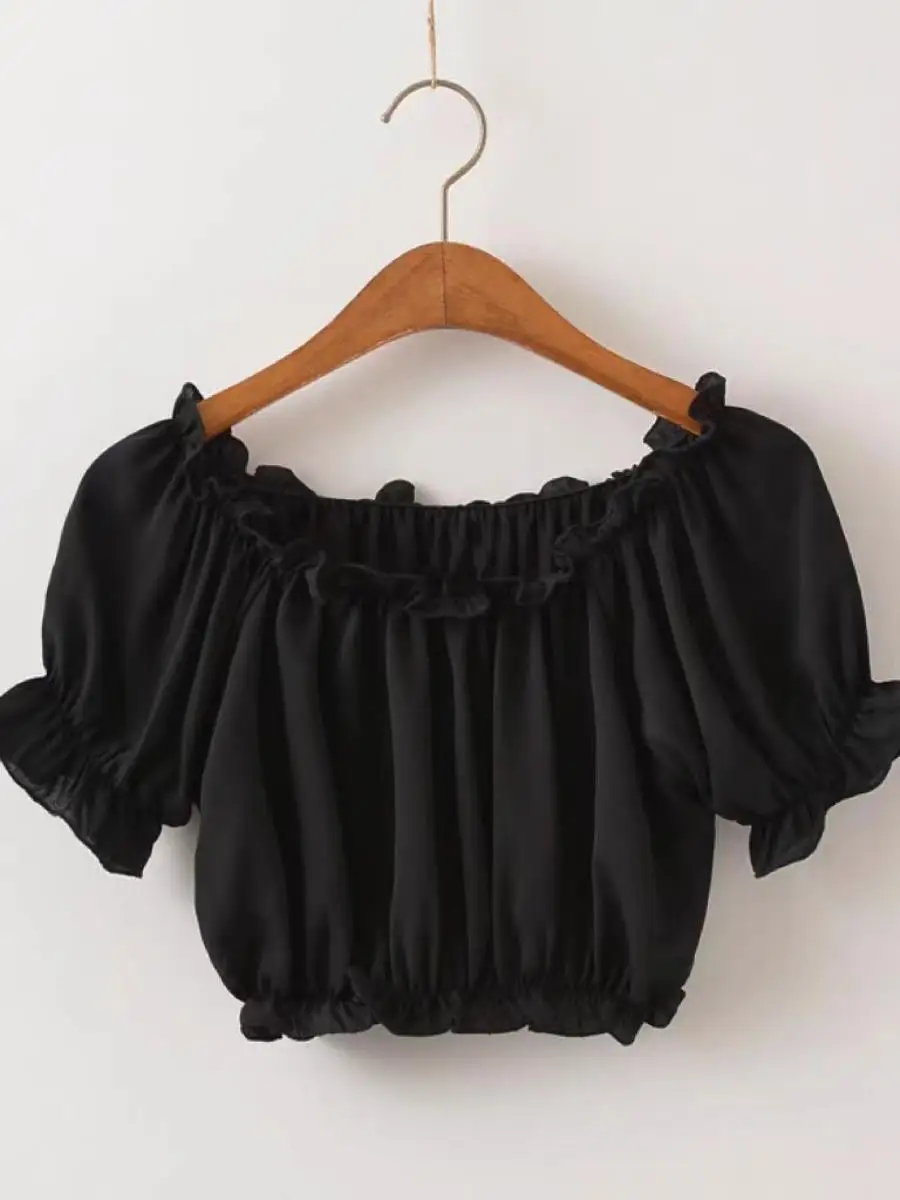 conjunto-feminino-de-tres-pecas-estilo-lolita-top-curto-de-chiffon-ombro-a-ombro-e-peca-interna-para-combinar-com-amigas-est