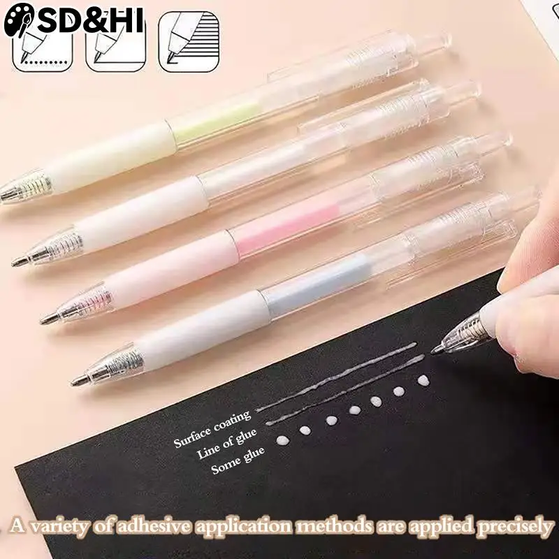 Dot Glue Pen Stick Solid Glue For School Office Supplies Adhesives Glue DIY Hand Work Solid Color Glue Stick DIY Scrapbooking