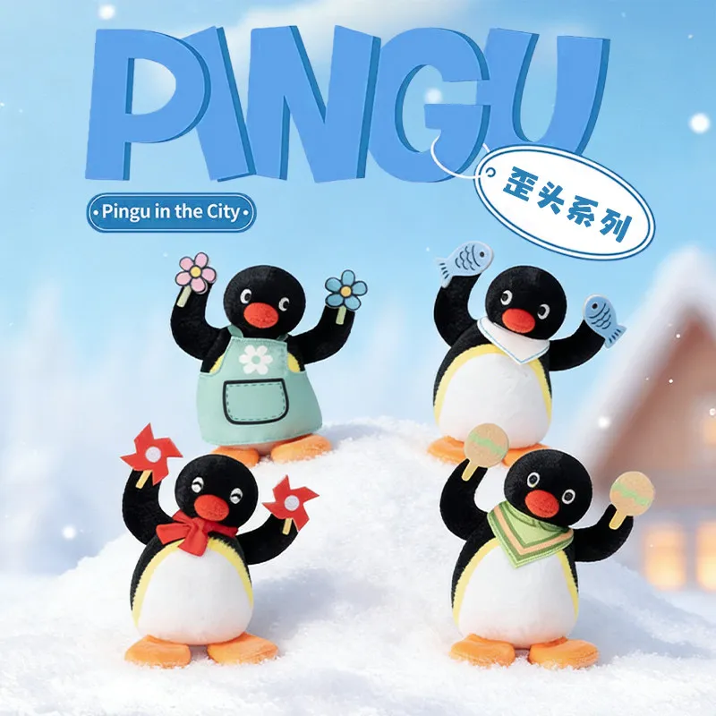 Fun Pingu Tilt One'S Head Serie Niedlicher Pinguin-Rucksackanhänger Trendiges Spielzeug Weiche Bequeme Puppe Schlüsselanhänger Überraschungsgeschenk