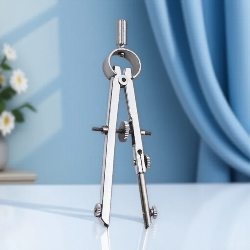 Portable Metal Spring Compass Geometry Drawing Tool for Designers Artists Math Drafting Accurate Smooth Line Work Supply