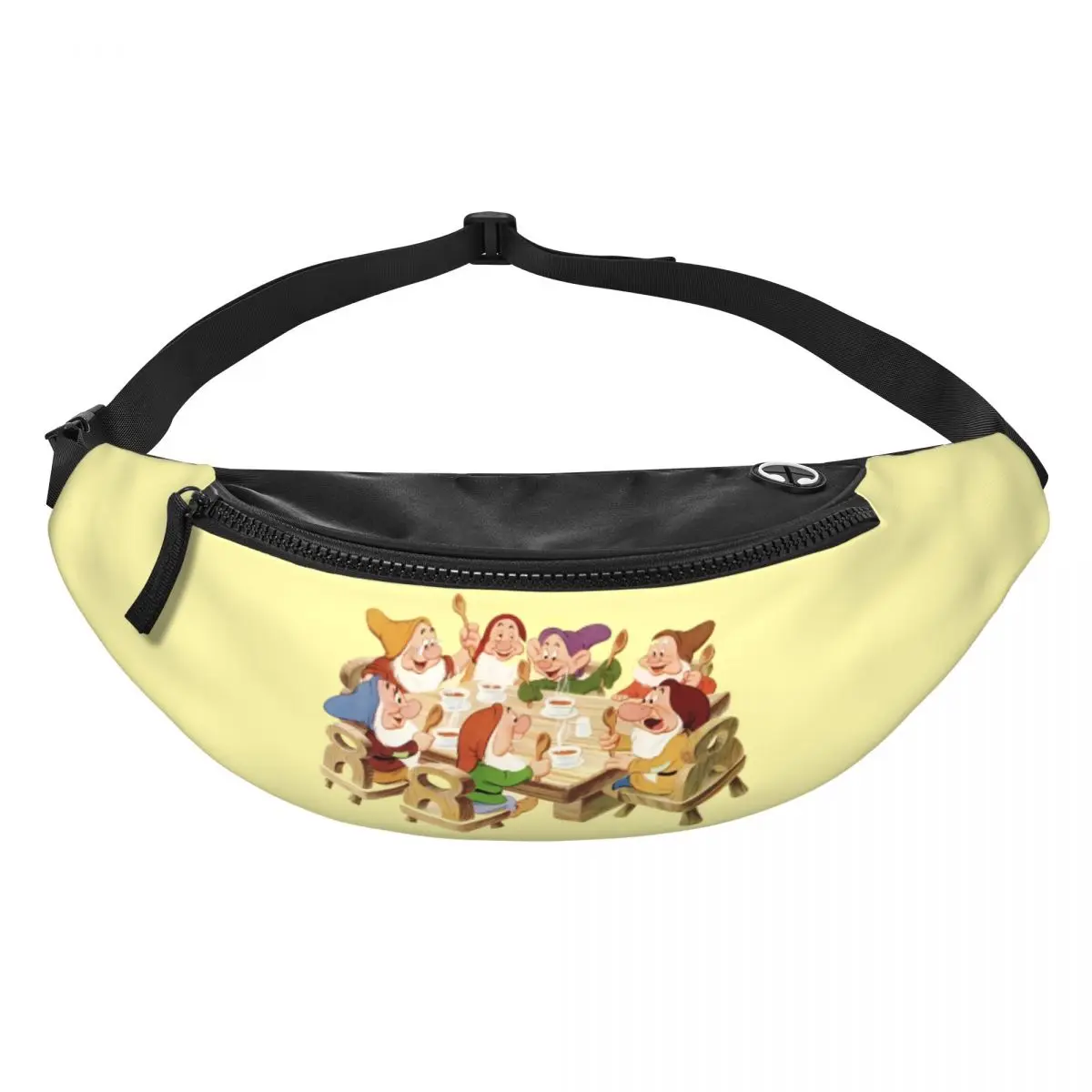 

Custom Snow White And Anime The Seven Dwarfs Fanny Pack Women Men Fashion Crossbody Waist Bag for Traveling Phone Money Pouch