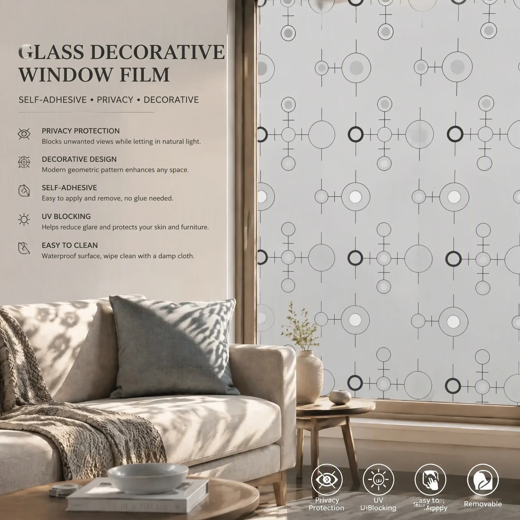 Modern Self-Adhesive Molecular - Window Insulation Film recension och pris