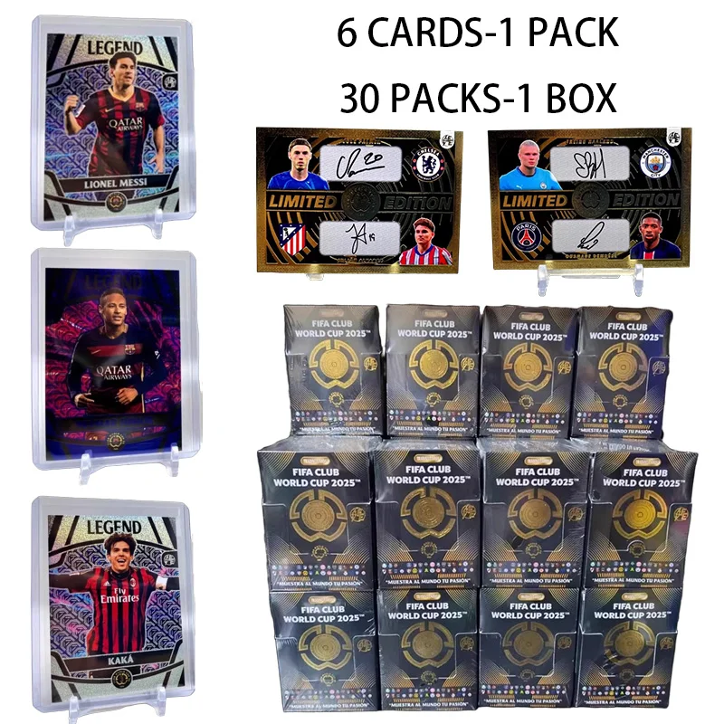 

Reyes 2025 Club Worlds Cup Messi Haaland Mbappe Neymar Yamal Cr7 Official Football Star Trading Cards Birthday Gift Collection