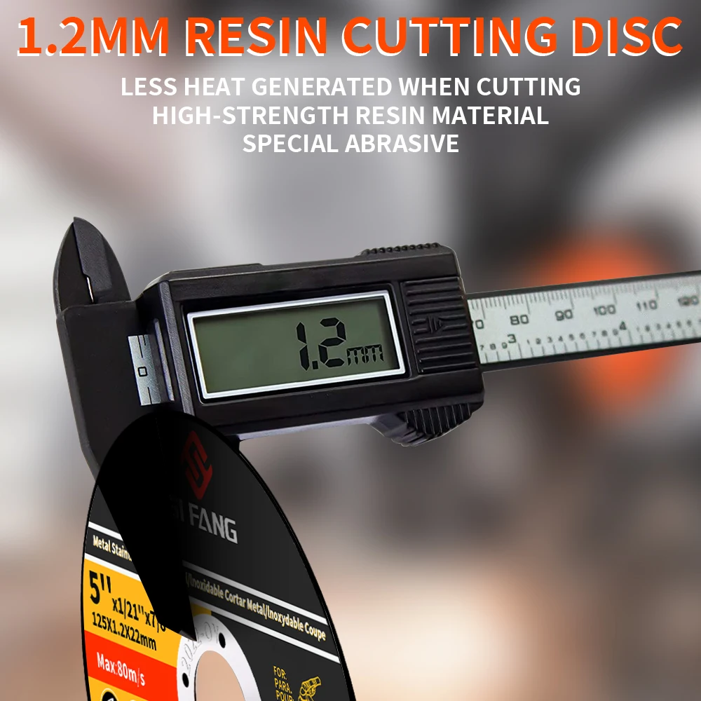 Imagem -04 - Angular Grinder Saw Blade Disco de Corte de Metal Disco de Rebolo de Resina Barra de Aço Ferramenta de Corte de Madeira 125 mm