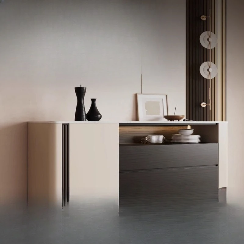 

Italian minimalist side cabinet, Nordic microcrystalline stone locker, multi-functional cupboard tea cabinet