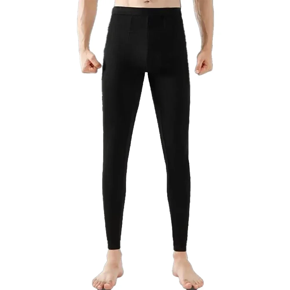 

Sleek Mens Long Johns for Winter Warmth Tight Fit Thermal Leggings Comfortable Sleepwear Available in 3 Shades