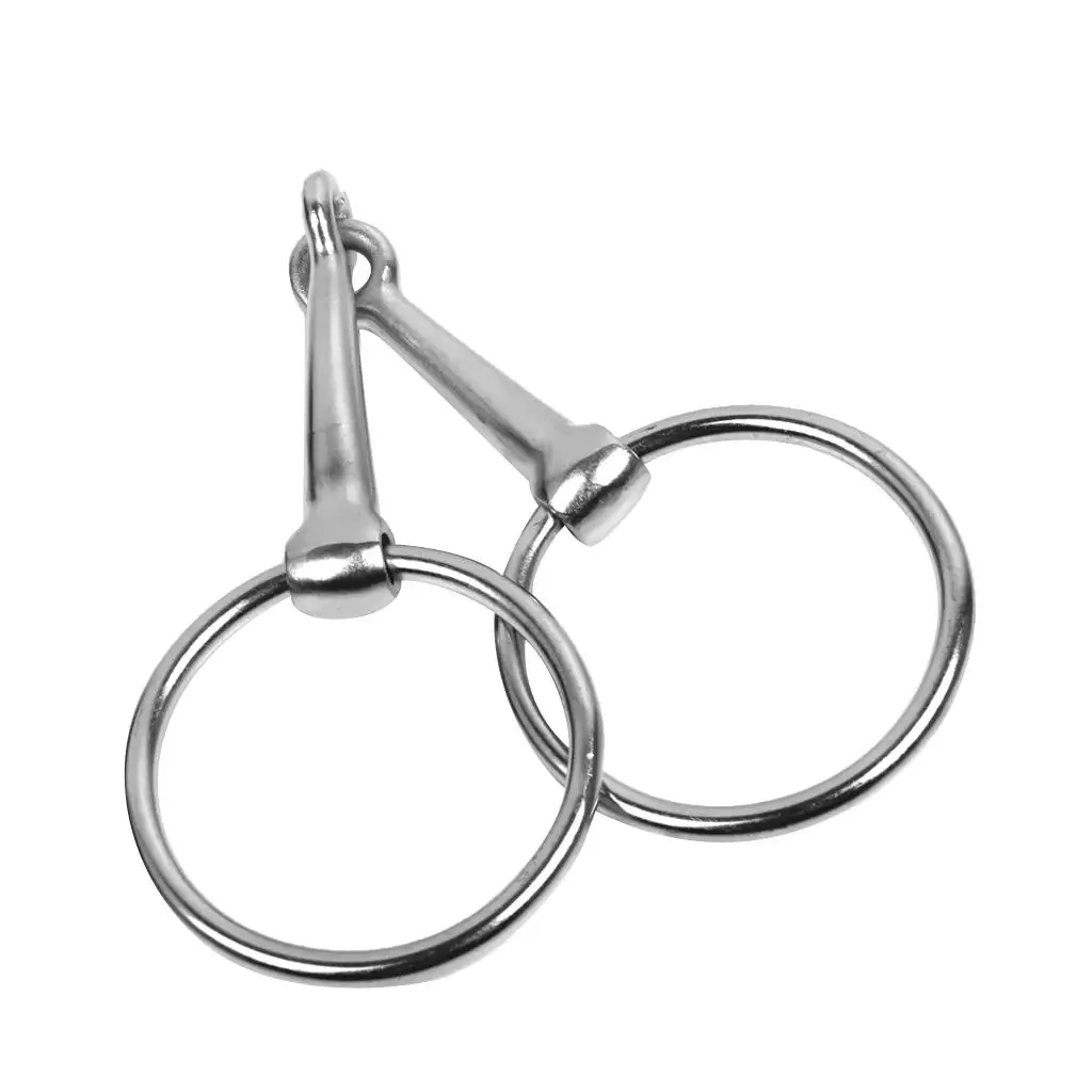 MagiDeal 5' Loose Ring French Link Mouth Snaffle Bit Roller Tack Horse Mouthpiece Loose Ring