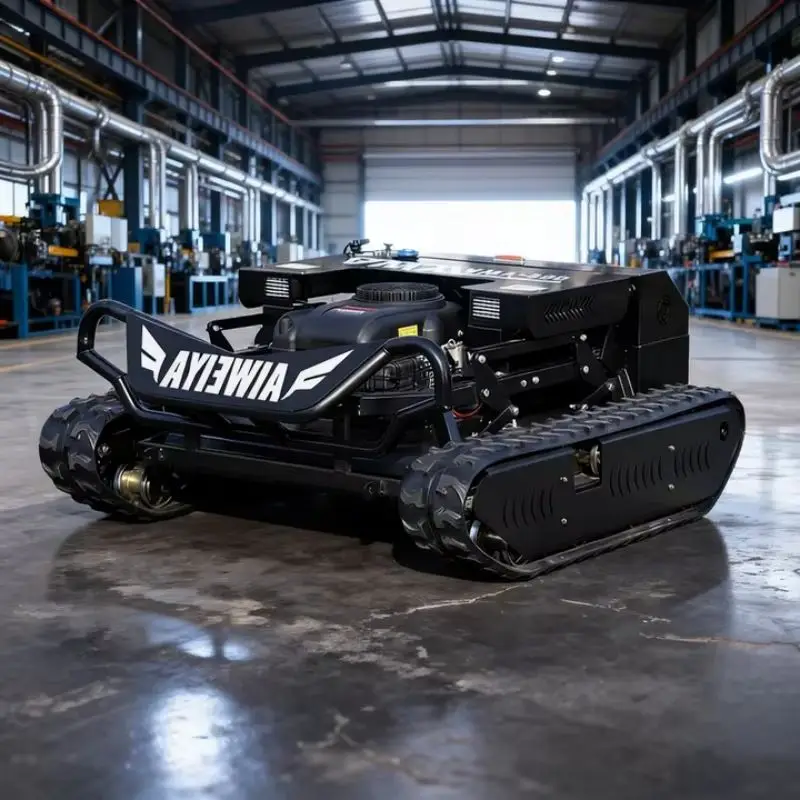 

Customized Tank Robot Remote Control Flail Lawn Mower All-Terrain Crawler for Home Farm Orchard Lawn Golf Course