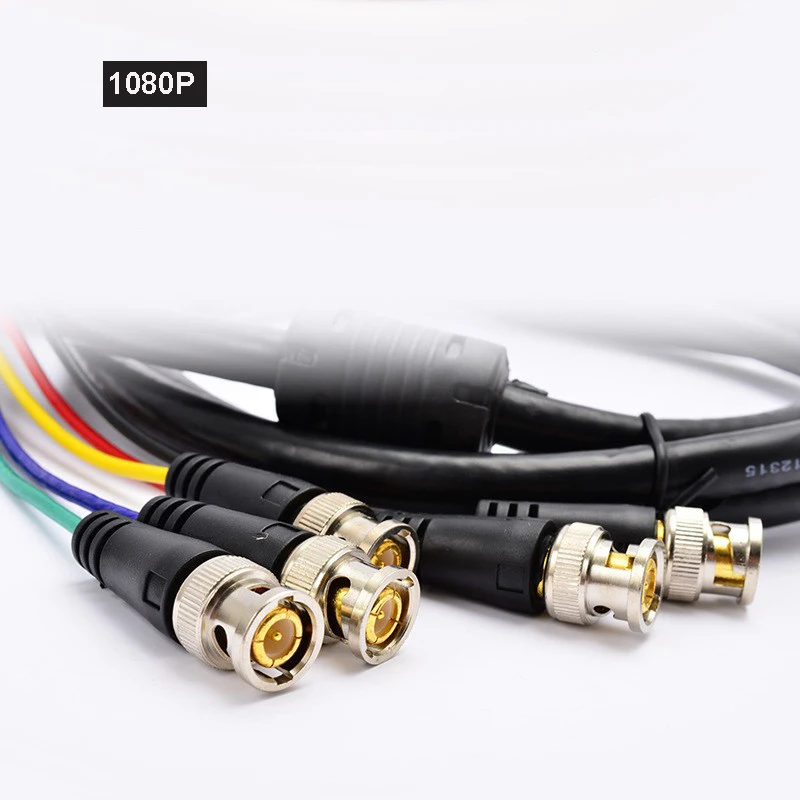 VGA to 5BNC Cable Convert RGBHV Big Screen Video Cord 10m 5m 3m 1.8m Video Graphics Array Male to BNC Video Line 1080P HD Cable