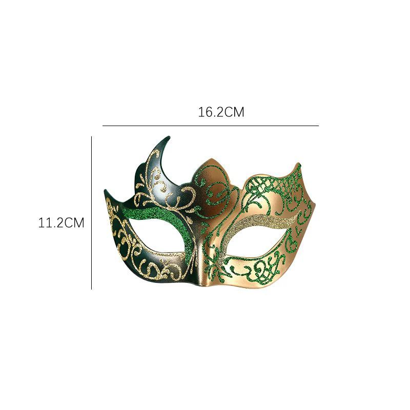 Women Masquerade Mask Man Manual Breathable Irregular Fashion Vintage Palace Halloween Adult Prom Party Cosplay Bar Gold Silver