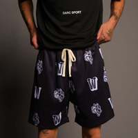 Fashion Brand Wolf Head Shorts Men High Quality Trendy Pants Casual EXercise Mesh Shorts Men Clothing Sport Basketball Shorts