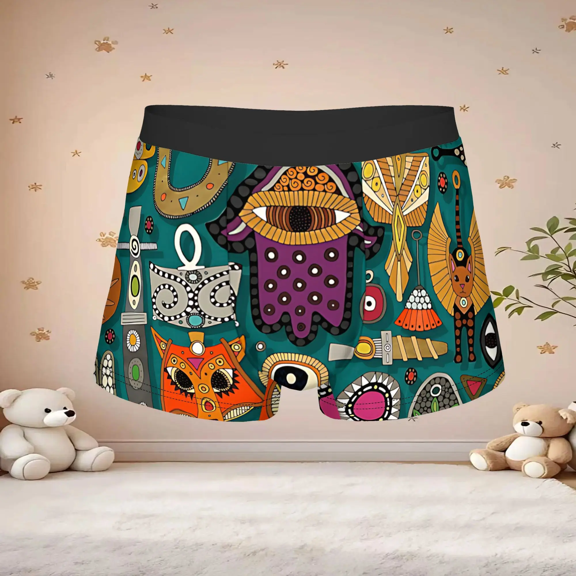 1pc Popular Talismans Viridian Green boxers  Novelty Panties Men's Underwear Comfortable Shorts Boxer Briefs