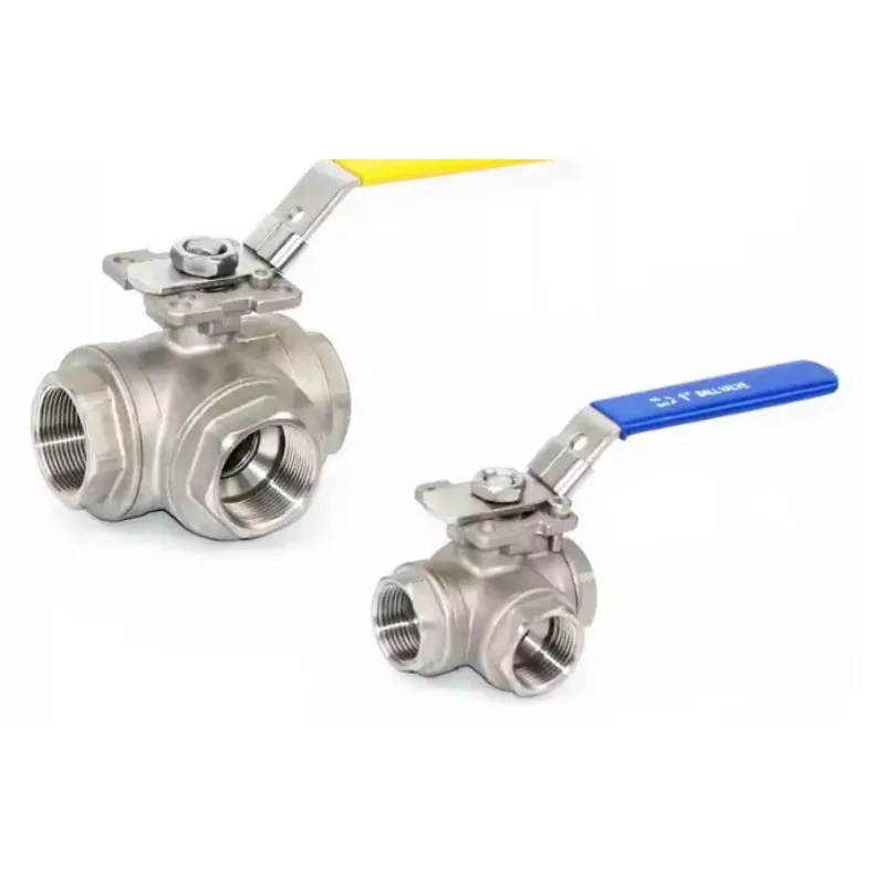 منصة عالية ثلاثية صمام كروي 304/316 الفولاذ المقاوم للصدأ L/T نوع الكهربائية الهوائية الداخلية الخيوط صمام المياه الكهربائية #6