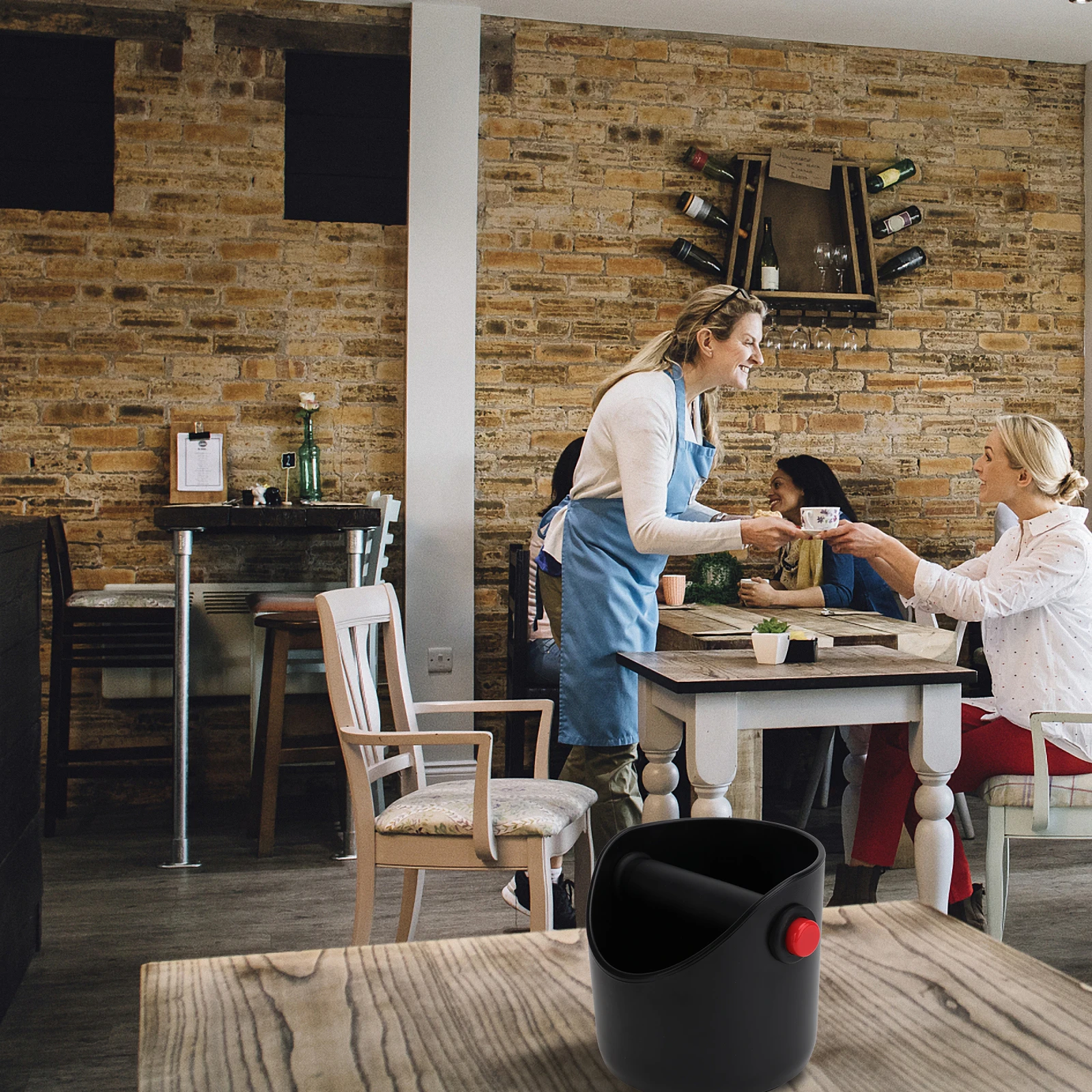 صندوق طرق حاوية القهوة المطحونة المضادة للانزلاق أسفل سهلة التنظيف سطح أملس صانع القهوة ملحق مزبلة لمسحوق الإسبريسو