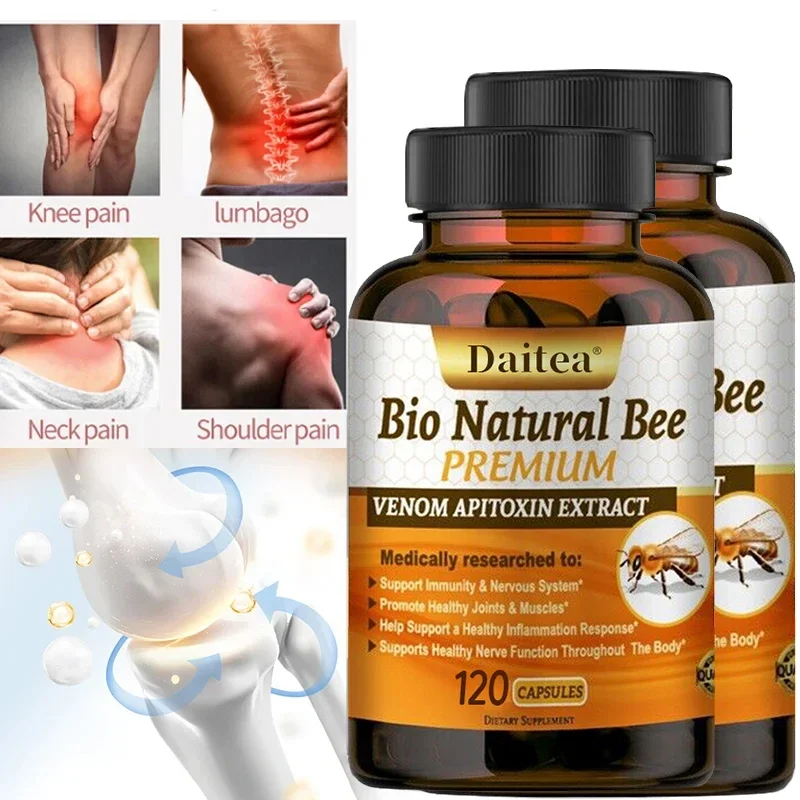 Premium Bee Venom Extract - Anti-Inflammatory Extract Joint & Bone Health Flexibility Sciatic Nerve Immunity Muscle Support