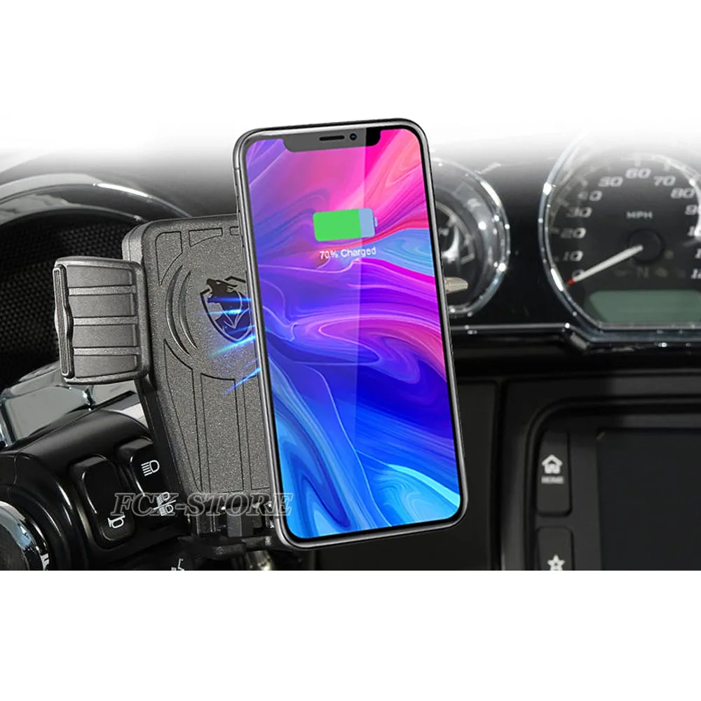 Motorcycle Wireless Charger 15w For Davidson Heritage Classic Road Glide Road King Phone Charging Socket Fast Charging Adapter